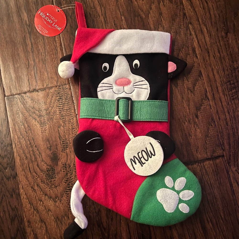 Macy’s Holiday Lane Cat Stocking